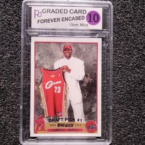 LeBron James #1 NBA Draft Pick Basketball Rookie Card. Graded Gem Mint 10